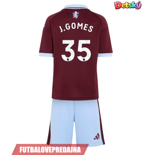 Lacne Dětský Futbalové dres Aston Villa Joao Gomes #35 2026-27 Krátky Rukáv - Domáci (+ trenírky)